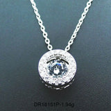 925 Sterling Silver Dancing Diamond CZ Pendant Necklace