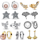 925 Sterling Silver Heart Double Round Earrings