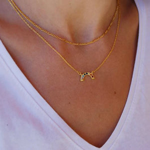 925 Silver Rainbow Moon CZ Choker Necklace Colorful Jewelry for Women