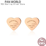925 Sterling Silver Zircon Eternal Love Women Pan Earrings