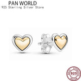 925 Sterling Silver Zircon Eternal Love Women Pan Earrings