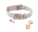 Animal Tree Slide Charms Mesh Bracelet Set DIY Charms for Women