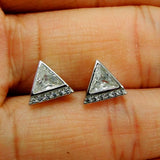 925 Silver CZ Stud Earrings Wedding Party Daily Wear Jewelry