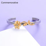 Sun Flower Bracelet Cremation Jewelry Love Eternity Ashes Urn Locket Bangle
