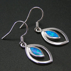 Opal Leaf Earrings 925 Silver Drop Earrings Women Gift