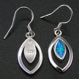 Opal Leaf Earrings 925 Silver Drop Earrings Women Gift