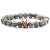 Crown Zircon Stone Beads Bracelet Bangle, Charm Jewelry Gift