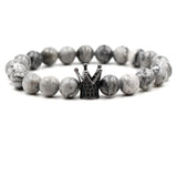 Crown Zircon Stone Beads Bracelet Bangle, Charm Jewelry Gift