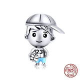 925 Sterling Silver Beads Bracelet Boy Girl Charm Jewelry
