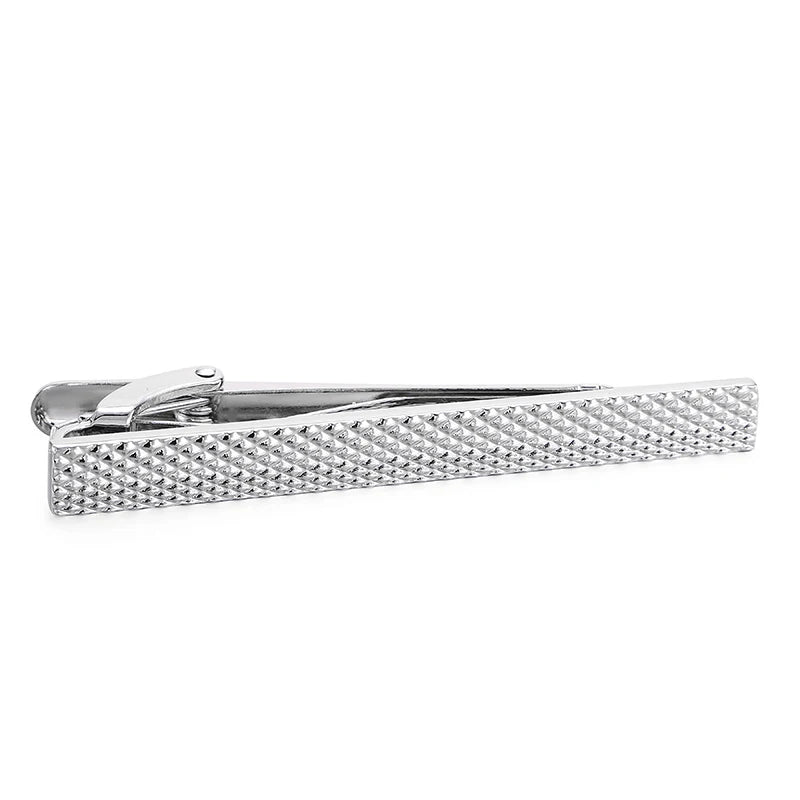 Classic Silver Necktie Clip for Men's Jewelry