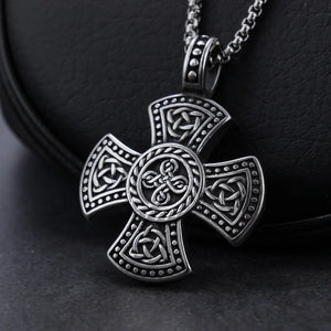 Celtic Cross Twisted Pendant Necklace for Men's - High End Jewelry Accessories