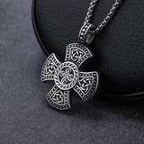 Celtic Cross Twisted Pendant Necklace for Men's - High End Jewelry Accessories