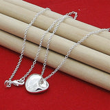 925 Silver Heart Pendant Chain Necklace for Women