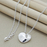 925 Silver Heart Pendant Chain Necklace for Women