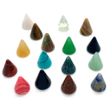 Conical Semi-precious Stone Pendant Necklace Bracelet Set