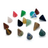 Conical Semi-precious Stone Pendant Necklace Bracelet Set