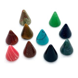 Conical Semi-precious Stone Pendant Necklace Bracelet Set