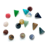 Conical Semi-precious Stone Pendant Necklace Bracelet Set