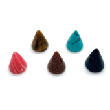 Conical Semi-precious Stone Pendant Necklace Bracelet Set