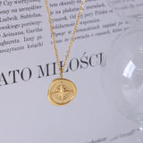 Stainless Steel Compass Pendant Necklace for Women