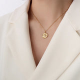 Stainless Steel Compass Pendant Necklace for Women