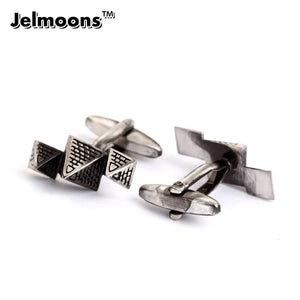Cufflinks Three Sliver Cubic Honeycomb Style For Mens Shirt Cufflinks