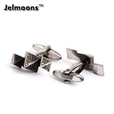 Cufflinks Three Sliver Cubic Honeycomb Style For Mens Shirt Cufflinks