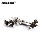 Cufflinks Three Sliver Cubic Honeycomb Style For Mens Shirt Cufflinks