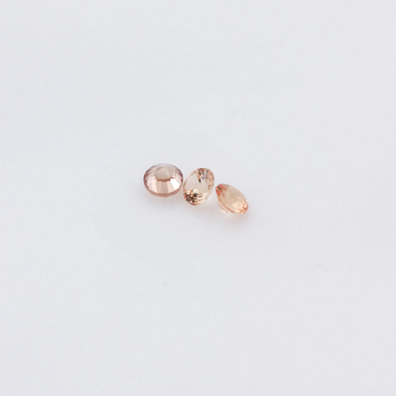 High Natural Round Orange Sapphire Jewelry