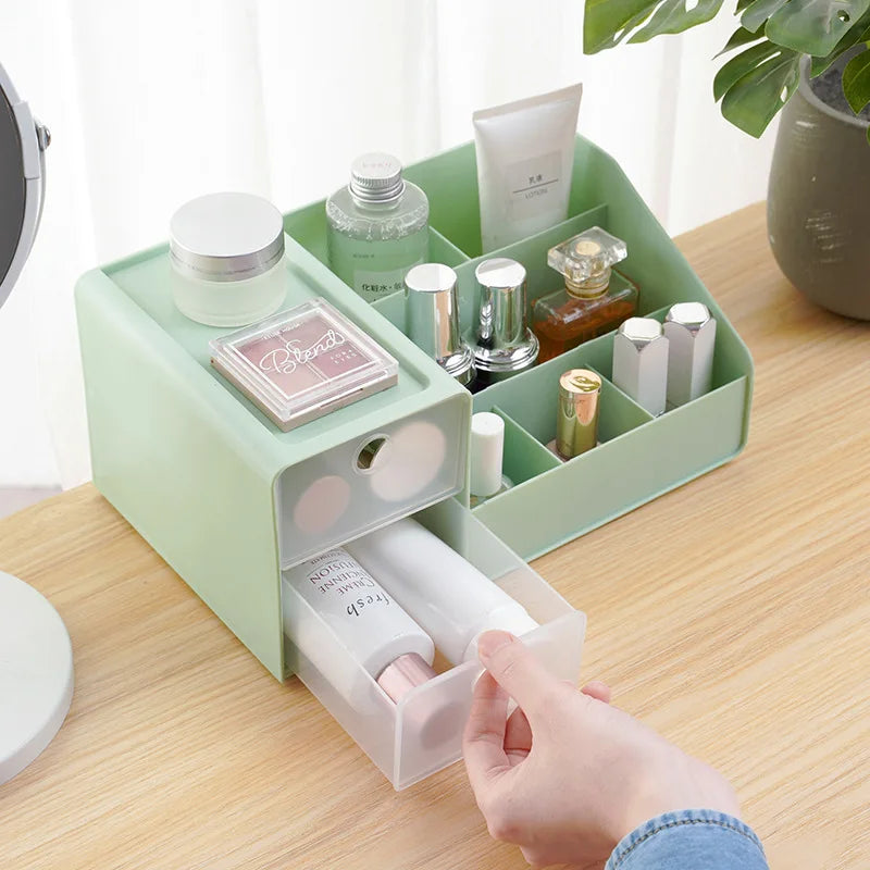 Drawer Type Cosmetics Storage Box Plastic Jewelry Lipstick Makeup Box