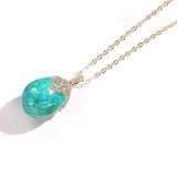 Enamel Egg Pendant Necklace, Environmental Friendly