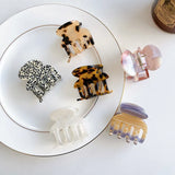 Acetate Tortoiseshell Leopard Hair Claw Clips Mini Plain Hair Acessories