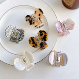 Acetate Tortoiseshell Leopard Hair Claw Clips Mini Plain Hair Acessories