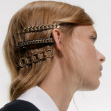 Acrylic Metal Chain Hair Clip Barrette Hair Accessories