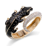 Crocodile Cuff Bangle Bracelet for Women Gold Plated Statement Animal Bangle