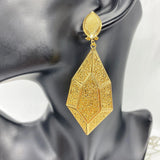 Bohemian Style Plated Hollow Drop Earrings For Women