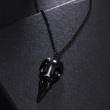 Stereo Crow Head Skull Pendant Necklace Chains Christmas Present