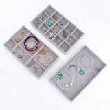Portable Velvet Jewelry Ring Display Organizer Box