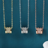 925 Sterling Silver Women Necklace with Sparkling Zircon Pendant