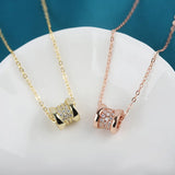 925 Sterling Silver Women Necklace with Sparkling Zircon Pendant