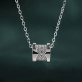925 Sterling Silver Women Necklace with Sparkling Zircon Pendant