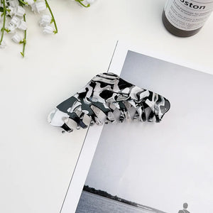 Chic Marbled Acetate Hair Claw Clips