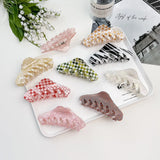 Chic Marbled Acetate Hair Claw Clips