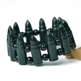 Hand Hetian Jade Bullet Bracelet Cyan Jewelry Men Women Luck Gifts