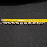 Hand Hetian Silver Skeleton Bracelet Men Women Luck Gifts