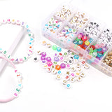 Boxed Christmas Pendant Acrylic Letter Beads Rice Beads Set