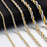 Hip-Hop Stainless Steel Rope Chain Men Women Jewelry