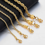 Hip-Hop Stainless Steel Rope Chain Men Women Jewelry