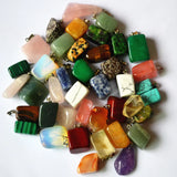50pcs Rose Quartz Charms Necklace for Women Jewelry Making