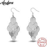 925 Silver Leaf Earrings Bridal Jewelry